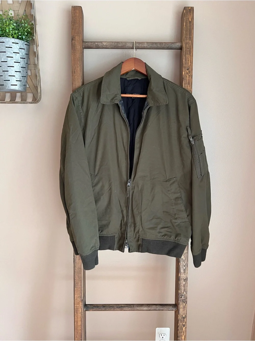 Banana Republic Olive Green Bomber Jacket